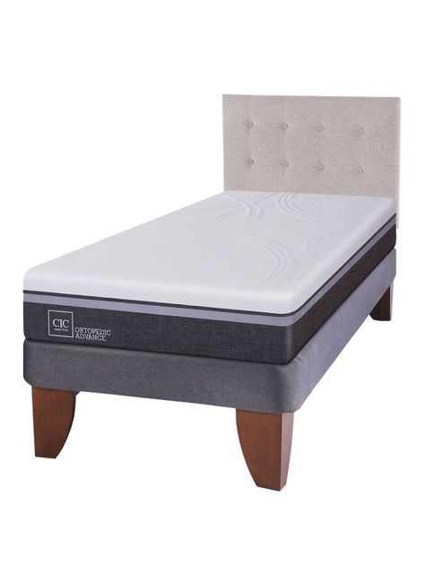 Cama Europea Ortopedic Advance 1.5 Plazas + Respaldo Tigris-0