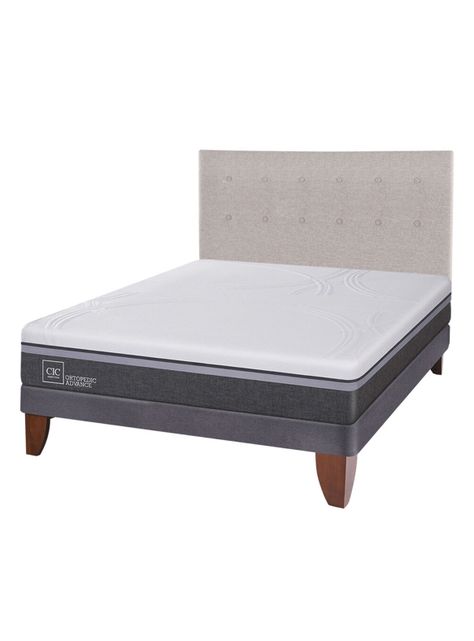 Cama Europea Ortopedic Advance 2 Plazas Base Normal + Respaldo Tigris-0
