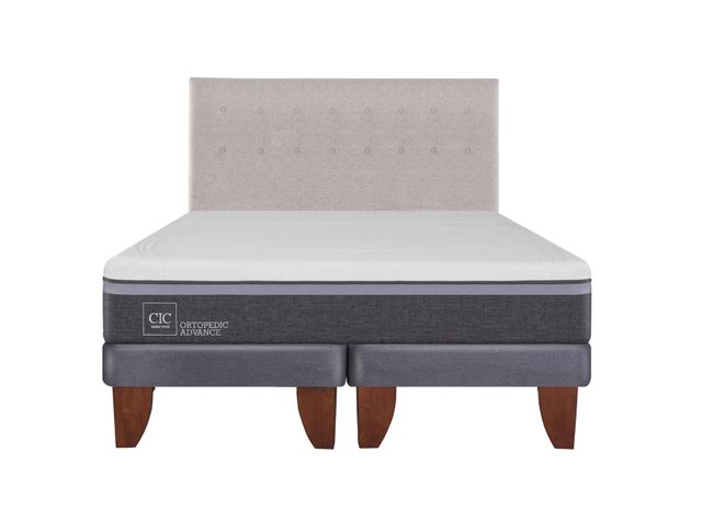 Cama Europea Ortopedic Advance King + Respaldo Tigris-1