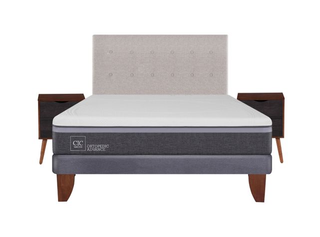 Cama Europea Ortopedic Advance 2 Plazas Base Normal + Set Muebles Tigris-0