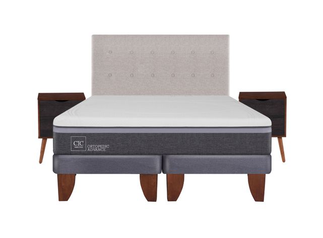 Cama Europea Ortopedic Advance 2 Plazas Base Dividida + Set Muebles Tigris-1