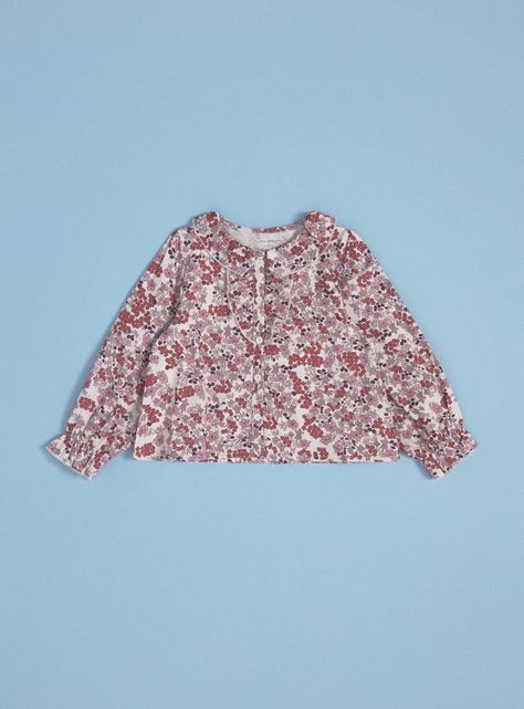 Blusa Vuelos Frontales, Estampado Floral-0