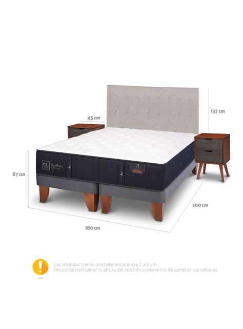 Cama Europea Premium King Tigris + Set Muebles-1