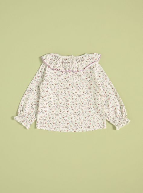 Polera Manga Larga Niña con Estampado Floral-1