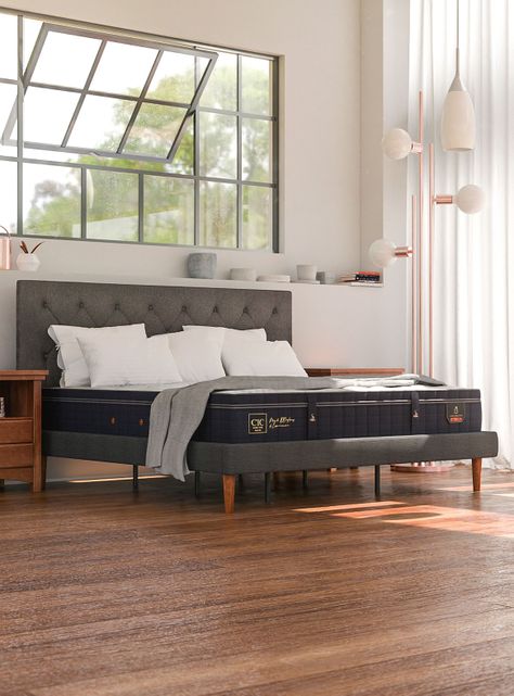 Cama Europea Super Premium King Tigris + Set Muebles-4
