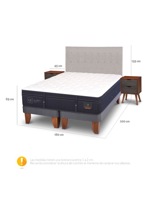 Cama Europea Super Premium King Tigris + Set Muebles-1