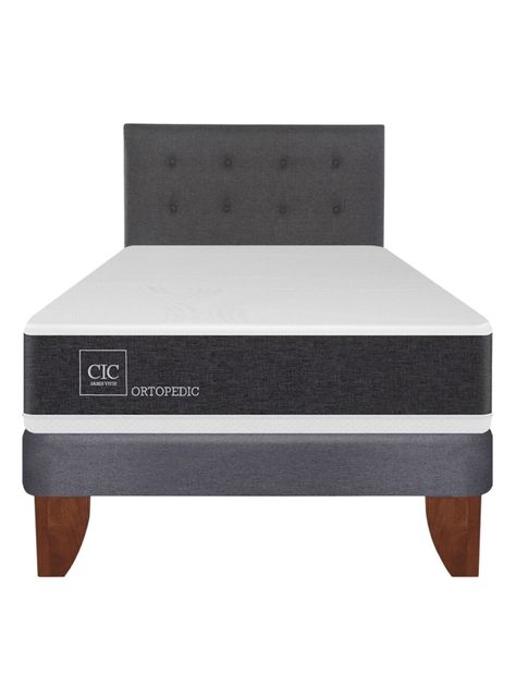 Cama Europea New Ortopedic 1.5 Plazas + Respaldo Eufrates-1