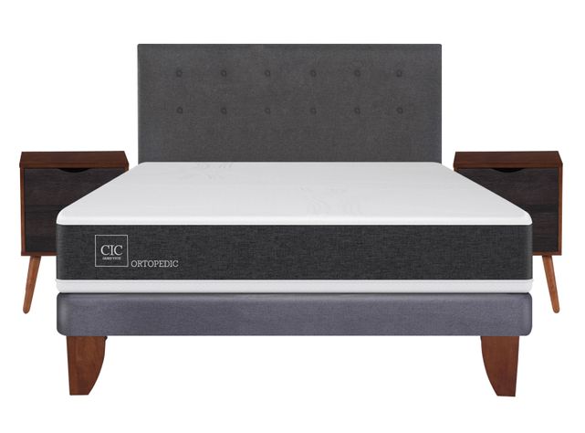 Cama Europea New Ortopedic 2 Plazas Base Normal + Set Muebles Eufrates-0