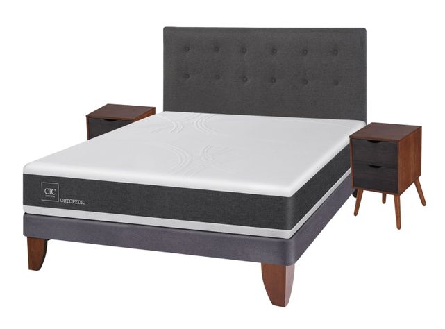 Cama Europea New Ortopedic 2 Plazas Base Normal + Set Muebles Eufrates-1