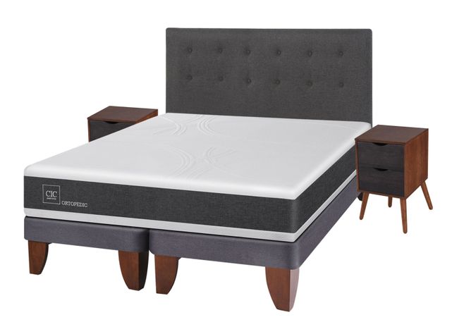 Cama Europea New Ortopedic 2 Plazas Base Dividida + Set Muebles Eufrates-0