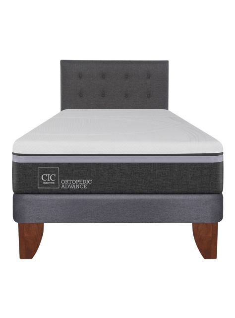 Cama Europea Ortopedic Advance 1.5 Plazas + Respaldo Eufrates-1