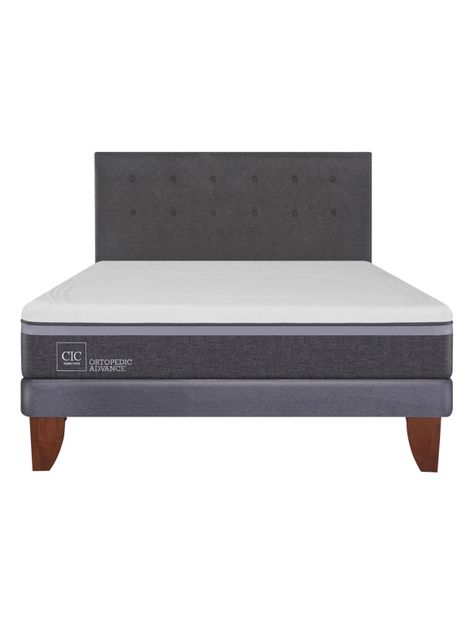 Cama Europea Ortopedic Advance 2 Plazas Base Normal + Respaldo Eufrates-1