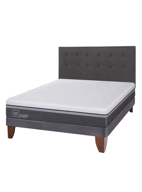Cama Europea Ortopedic Advance 2 Plazas Base Normal + Respaldo Eufrates-0