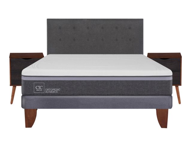 Cama Europea Ortopedic Advance 2 Plazas Base Normal + Set Muebles Eufrates-1