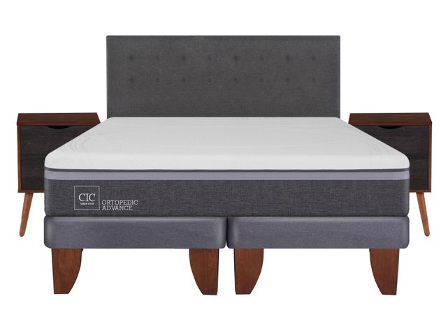 Cama Europea Ortopedic Advance King Base Dividida + Set Muebles Eufrates-0