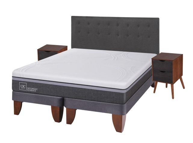 Cama Europea Ortopedic Advance King Base Dividida + Set Muebles Eufrates-1