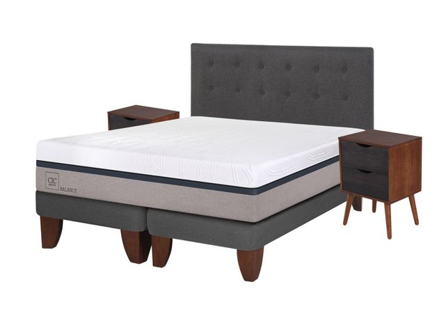 Cama Europea Balance 2 Plazas Base Dividida + Set Muebles Eufrates-1