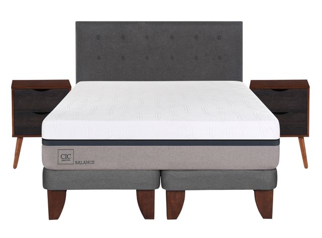 Cama Europea Balance 2 Plazas Base Dividida + Set Muebles Eufrates-0