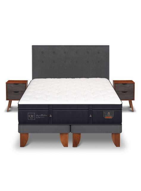 Cama Europea Super Premium 2 Plazas Base Dividida Eufrates + Set Muebles-2
