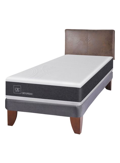 Cama Europea New Ortopedic 1.5 Plazas + Respaldo Baker-0