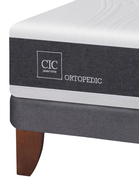 Cama Europea New Ortopedic 2 Plazas Base Normal + Respaldo Baker-3