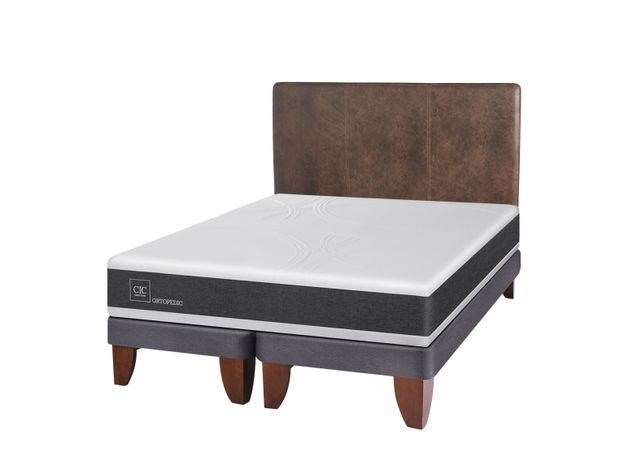 Cama Europea New Ortopedic King + Respaldo Baker-1