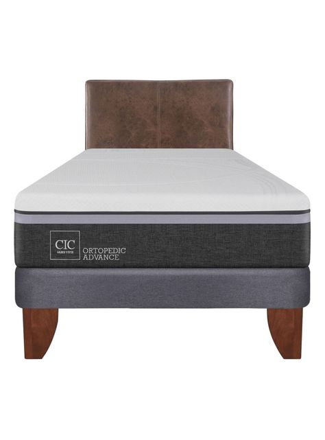 Cama Europea Ortopedic Advance 1.5 Plazas + Respaldo Baker-1