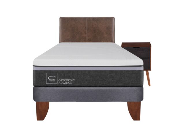 Cama Europea Ortopedic Advance 1.5 Plazas + Set Muebles Baker-1