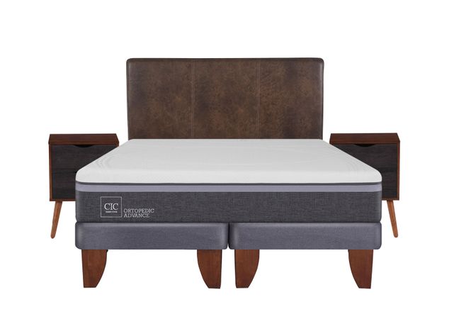 Cama Europea Ortopedic Advance King + Set Muebles Baker-0