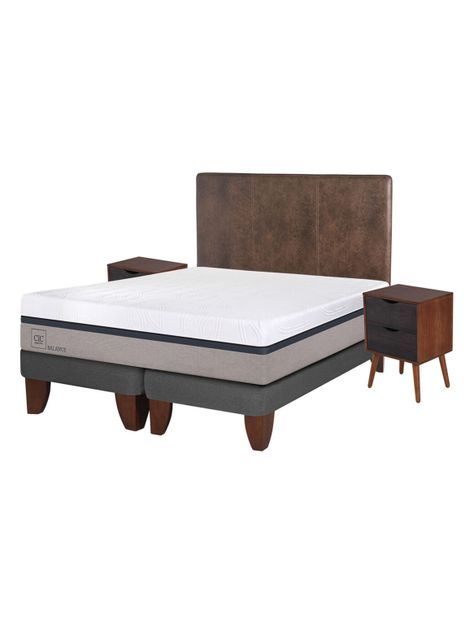 Cama Europea Balance 2 Plazas Base Dividida + Set Muebles Baker-0