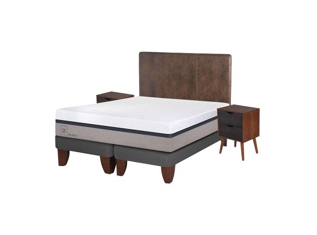 Cama Europea Balance King + Set Muebles Baker Firmeza Intermedio-1