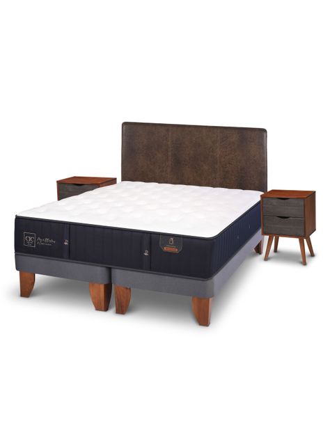 Cama Europea Premium 2 Plazas Base Dividida Baker + Set Muebles-0