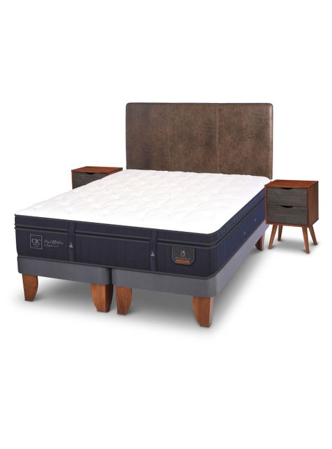Cama Europea Super Premium 2 Plazas Base Dividida Baker + Set Muebles-0
