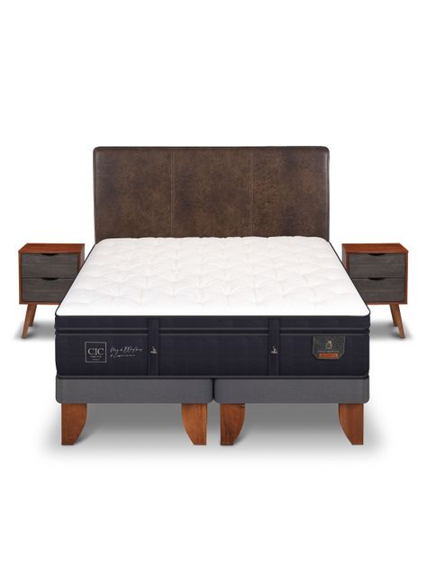 Cama Europea Super Premium King Baker + Set Muebles-2