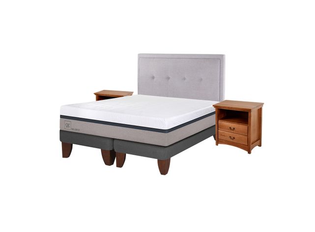 Cama Europea Balance 2 Plazas Base Dividida + Set Muebles Ganges-0