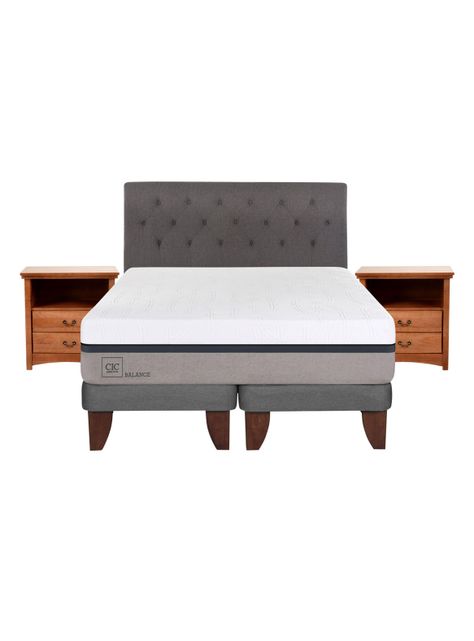 Cama Europea Balance 2 Plazas Base Dividida + Set Muebles Kavery-1