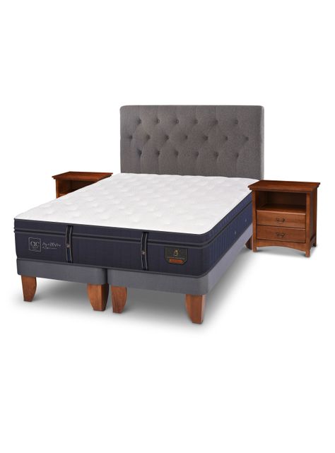 Cama Europea Grand Premium 2 Plazas Base Dividida Kavery + Set Muebles-0