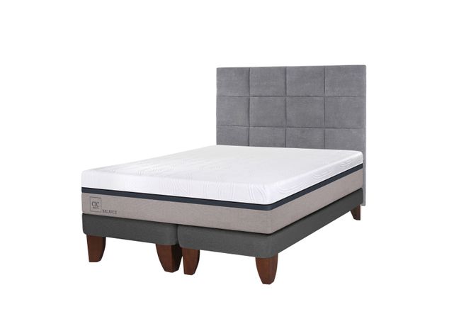 Cama Europea Balance King Base Dividida + Respaldo Tamesis-1