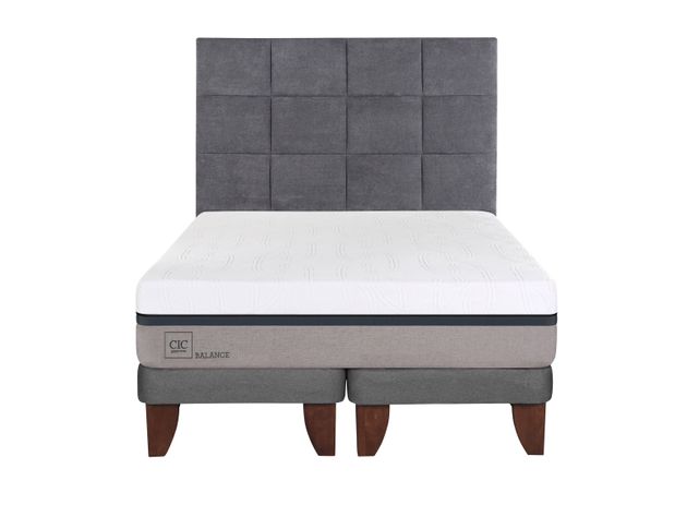 Cama Europea Balance Súper King Base Dividida + Respaldo Tamesis-0