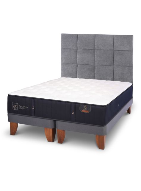 Cama Europea Premium 2 Plazas Base Dividida + Respaldo Tamesis-0