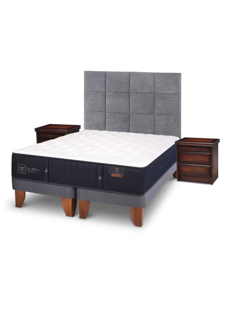 Cama Europea Premium King Tamesis + Set Muebles-0