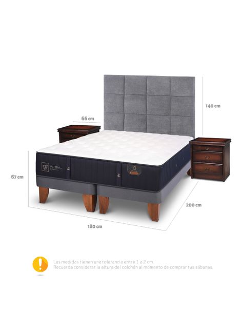 Cama Europea Premium King Tamesis + Set Muebles-1
