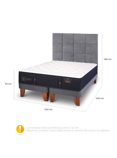 Cama Europea Premium Super King + Respaldo Tamesis-1