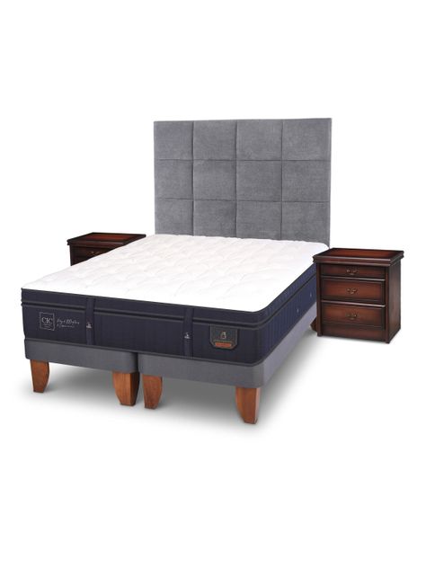 Cama Europea Super Premium 2 Plazas Base Dividida Tamesis + Set Muebles-0