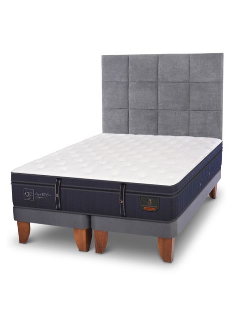 Cama Europea Grand Premium 2 Plazas Base Dividida + Respaldo Tamesis-0