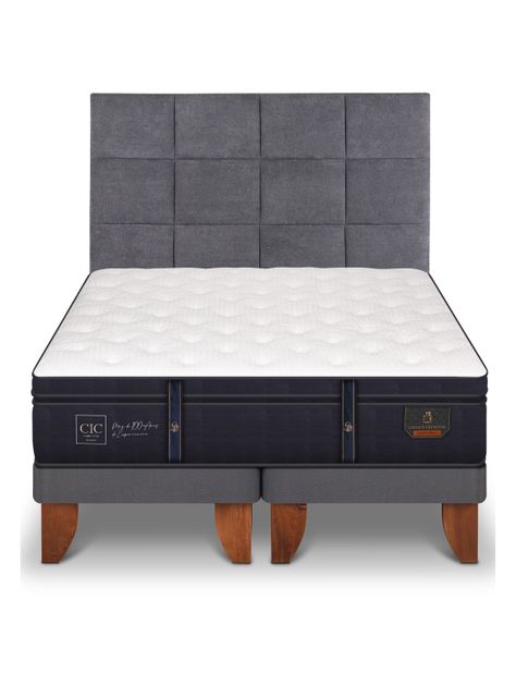 Cama Europea Grand Premium King + Respaldo Tamesis-2