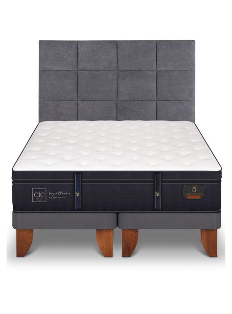 Cama Europea Grand Premium Super King + Respaldo Tamesis-2