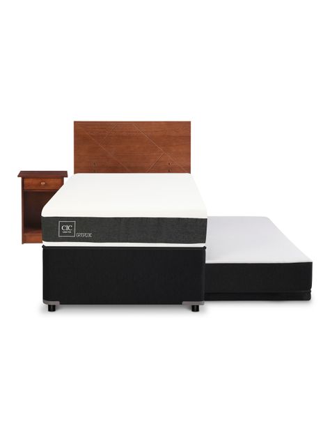 Diván New Ortopedic Black 1.5 + Set Muebles New Villarrica-2