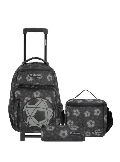 Pack Mochila con Ruedas Run 5Xt Fútbol Negro-0