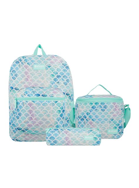 Triple Pack 5Xt Mochila Niña Verde Agua-0